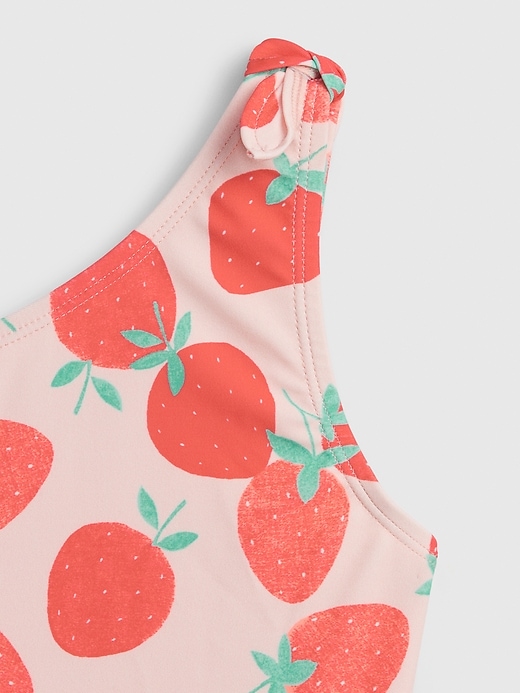 Image number 3 showing, Kids Asymmetrical Strawberry One-Piece