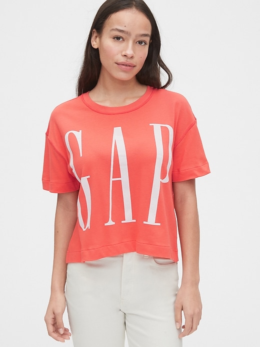 View large product image 1 of 1. Gap Logo Cropped T-Shirt