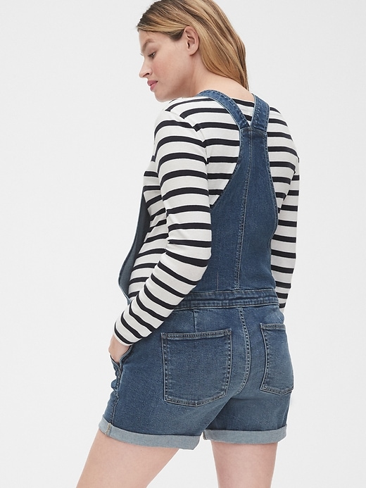 Image number 2 showing, Maternity Denim Shortalls