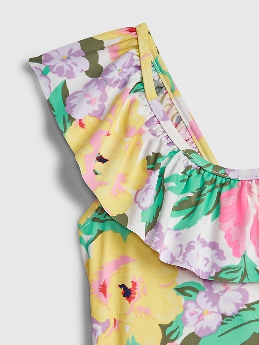 Image number 3 showing, Kids Floral Ruffle Swim One-Piece