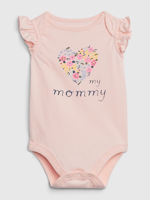 View large product image 1 of 1. Baby Ruffle Graphic Bodysuit