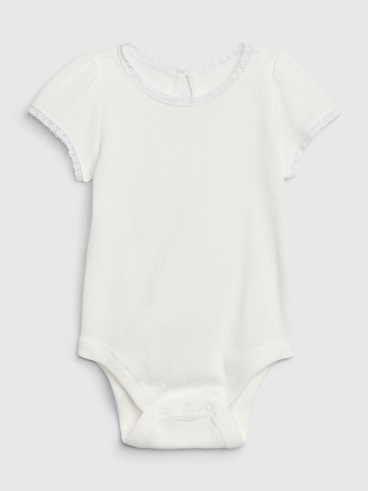 Image number 4 showing, Baby Picot Trim Bodysuit