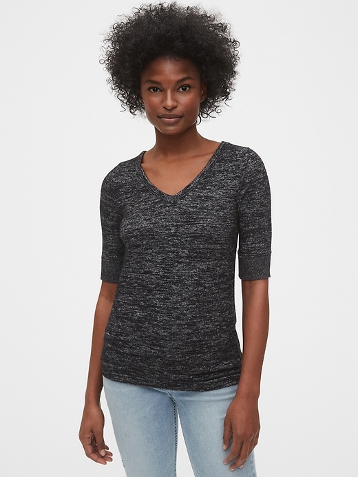 Image number 1 showing, Softspun Elbow-Sleeve T-Shirt