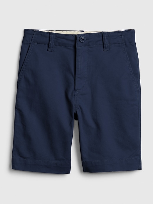 1 of 8 showing, with the color blue of product Kids Lived-in Khaki Shorts with Stretch