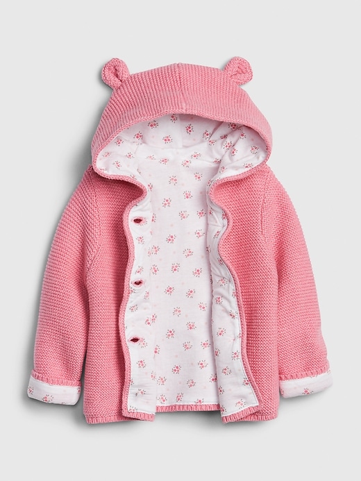 Image number 3 showing, Baby Brannan Bear Floral-Lined Sweater