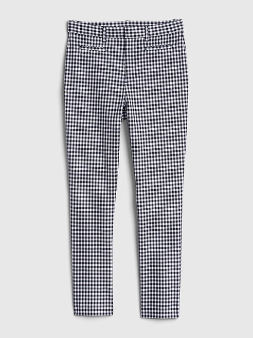 Image number 6 showing, High Rise Gingham Signature Skinny Ankle Pants