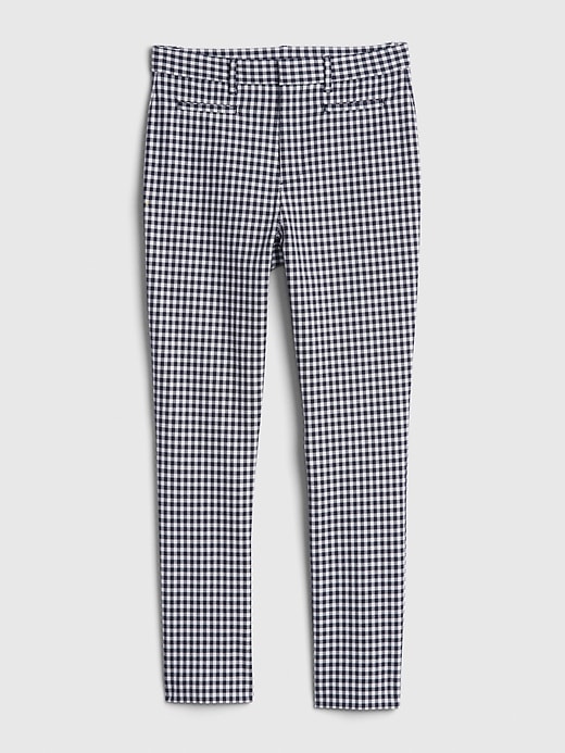 high rise gingham pants