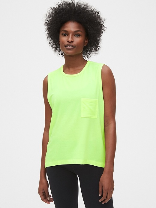 View large product image 1 of 1. GapFit Breathe Pocket Tank Top