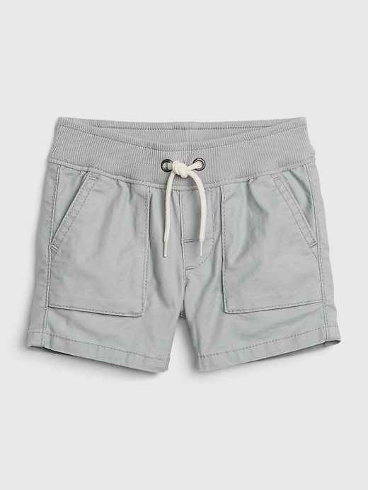 1 of 8 showing, with the color urban jungle grey of product Baby Utility Twill Shorts