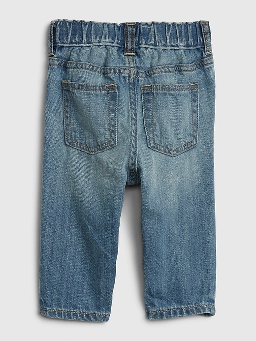 2 of 8 showing, with the color medium wash of product Baby Organic Cotton Slim Jeans