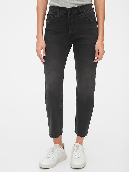 Image number 1 showing, High Rise Cheeky Straight Jeans with Secret Smoothing Pockets