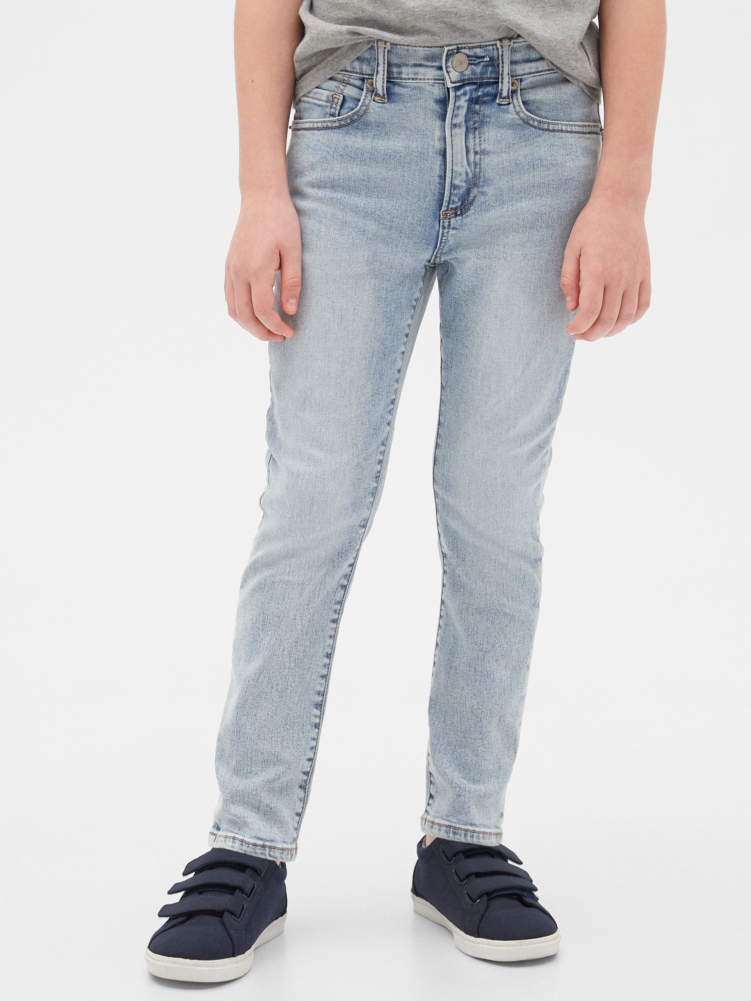 Kids Athletic Taper Jeans with Washwell 