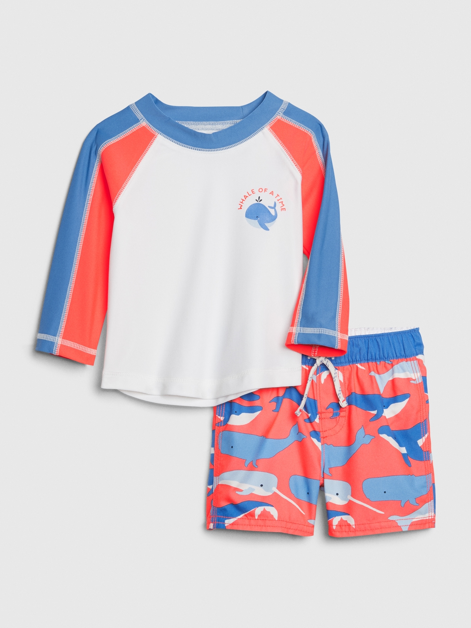 Baby Whale Rash Guard Swim Set Gap