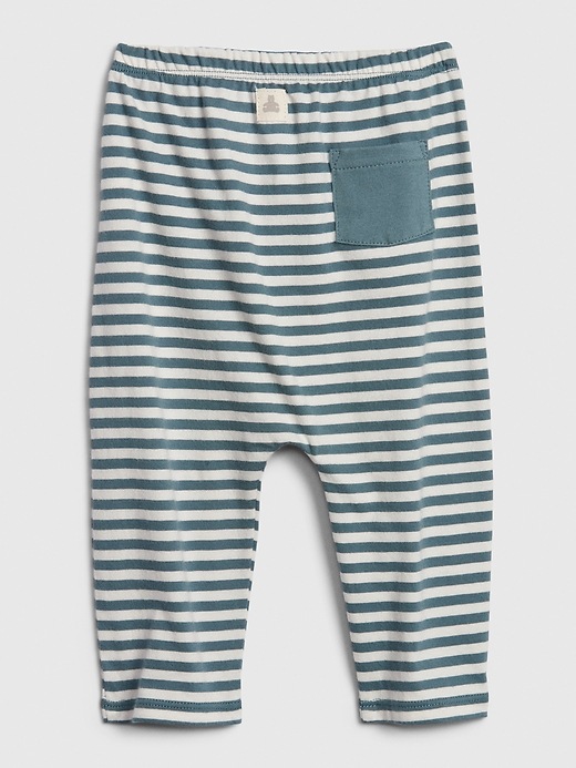 Image number 2 showing, Baby Organic Cotton Stripe Pull-On Pants