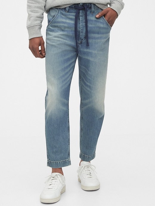 Image number 1 showing, Drawstring Utility Jeans