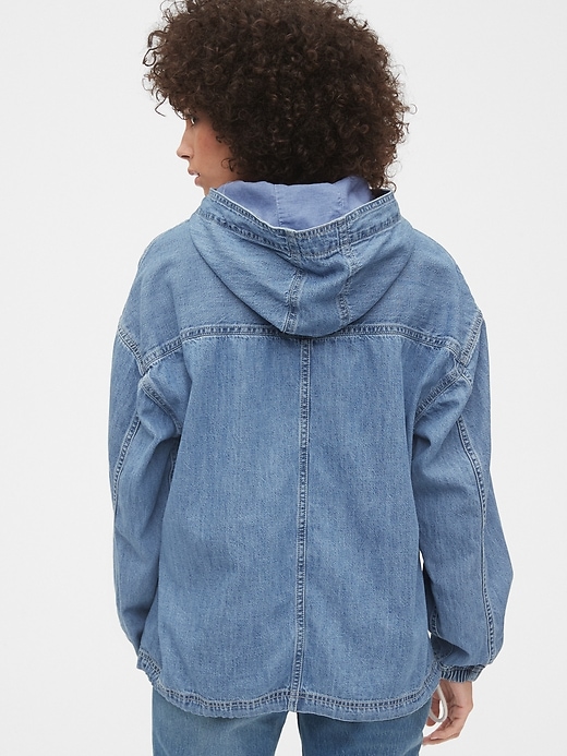 Image number 2 showing, Denim Anorak Jacket