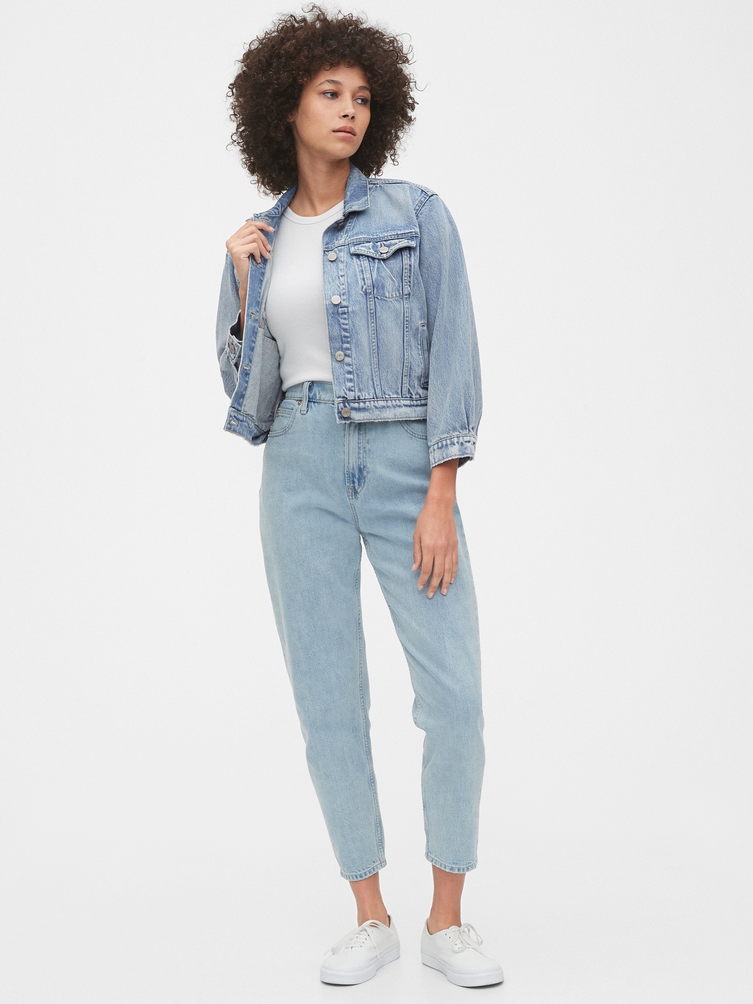 gap cropped denim jacket