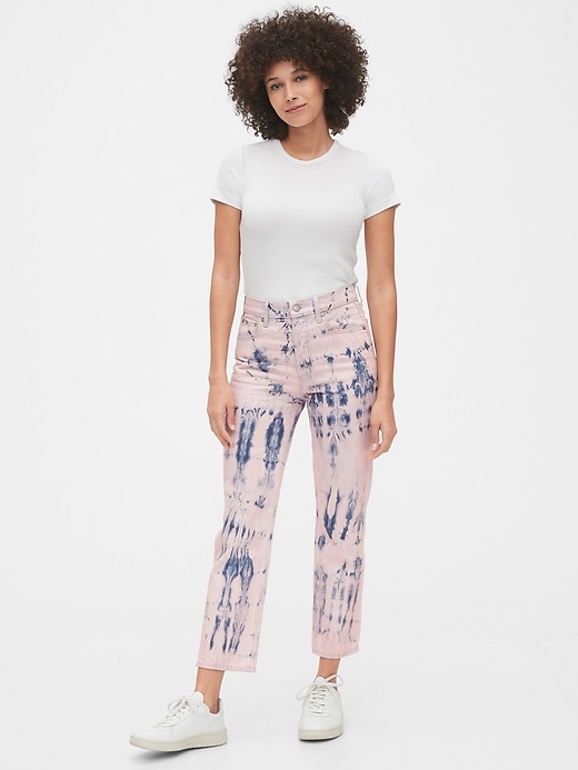 Image number 3 showing, High Rise Tie-Dye Cheeky Straight Jeans