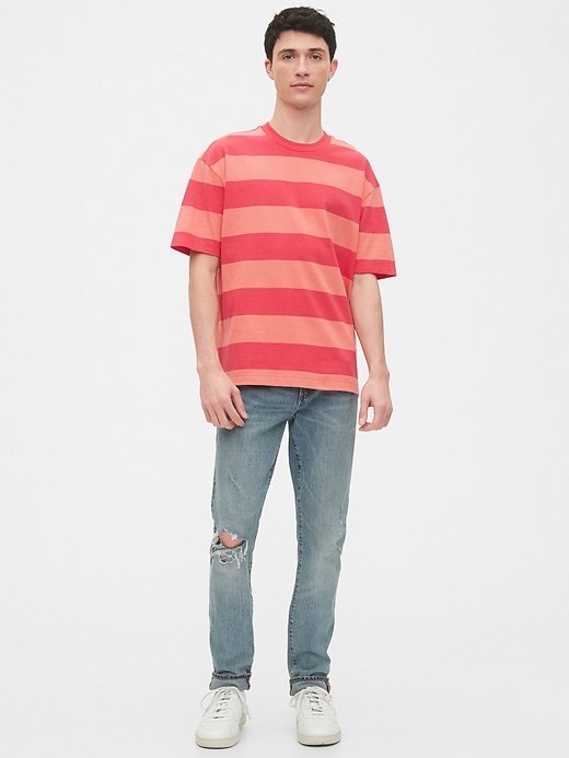 Image number 3 showing, Easy Heavyweight Stripe T-Shirt