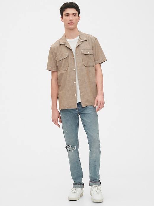Image number 3 showing, Chambray Worker Shirt in Standard Fit