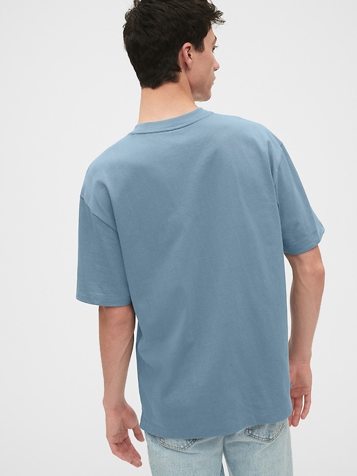2 of 8 showing, with the color pacific wash of product Easy Heavyweight T-Shirt