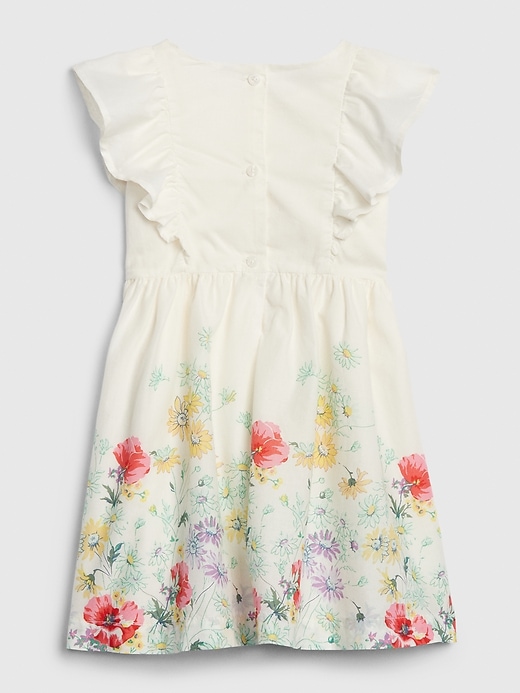 2 of 8 showing, with the color botanical floral of product Toddler Floral Ruffle Dress