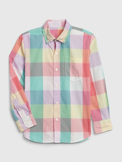 Image number 6 showing, Kids Plaid Poplin Shirt