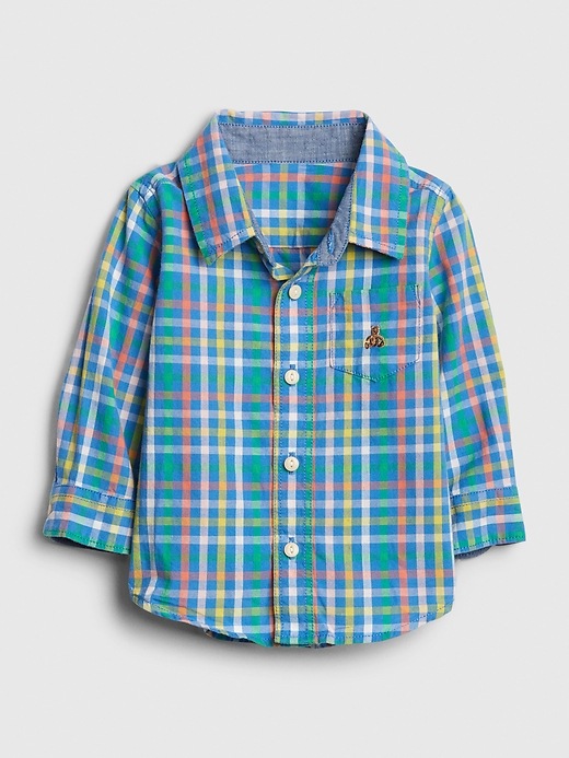 Image number 1 showing, Baby Plaid Button-Up Shirt