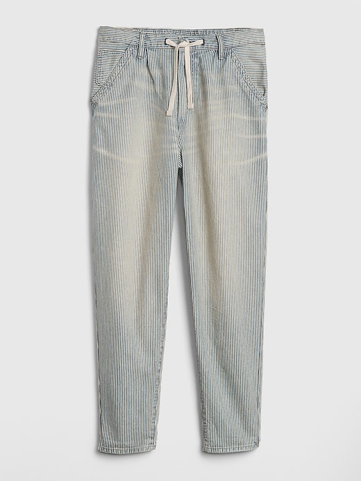 Image number 6 showing, '80s Worker Stripe Relaxed Taper Jeans