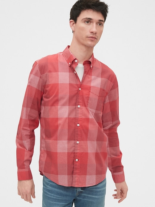 View large product image 1 of 1. Lived-In Stretch Poplin Shirt in Untucked Fit