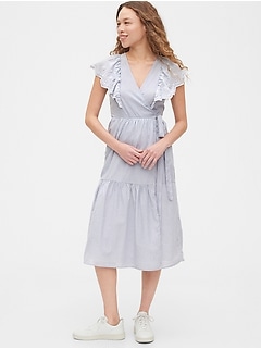 gap midi wrap dress