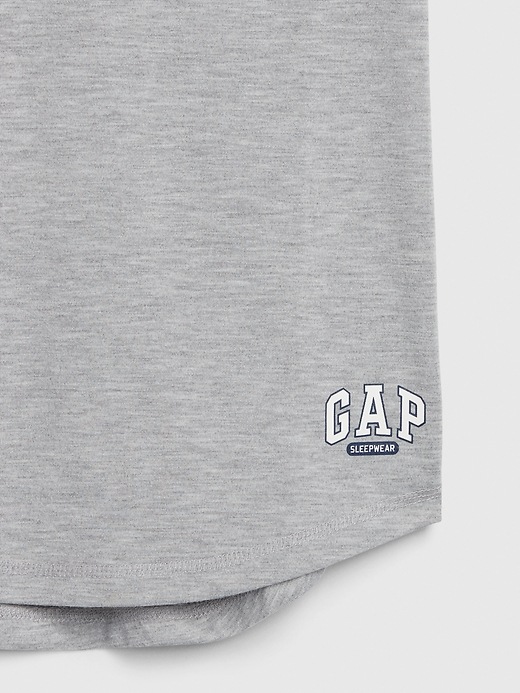 2 of 8 showing, with the color light heather gray of product Kids Gap Logo PJ T-Shirt