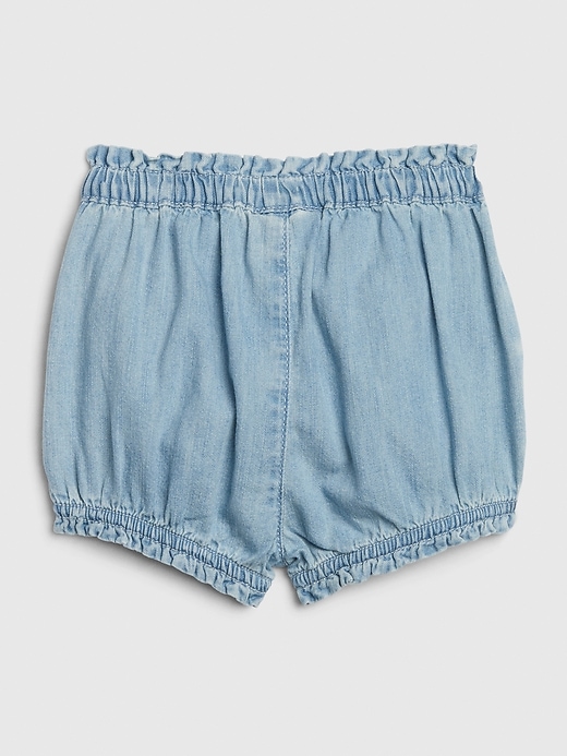2 of 8 showing, with the color medium wash of product Baby Denim Bubble Shorts