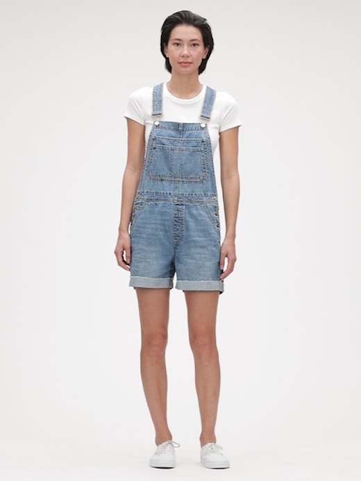gap denim shortalls