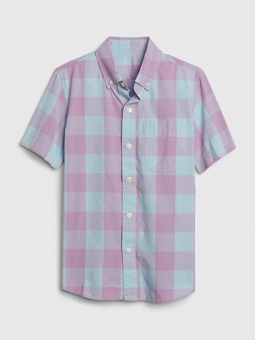 View large product image 1 of 1. Kids Poplin Button-Up Shirt