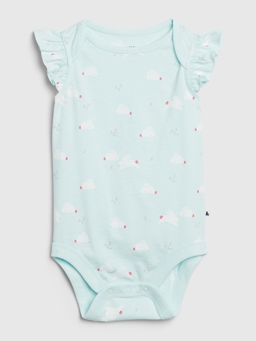 Image number 3 showing, Baby Print Ruffle Bodysuit