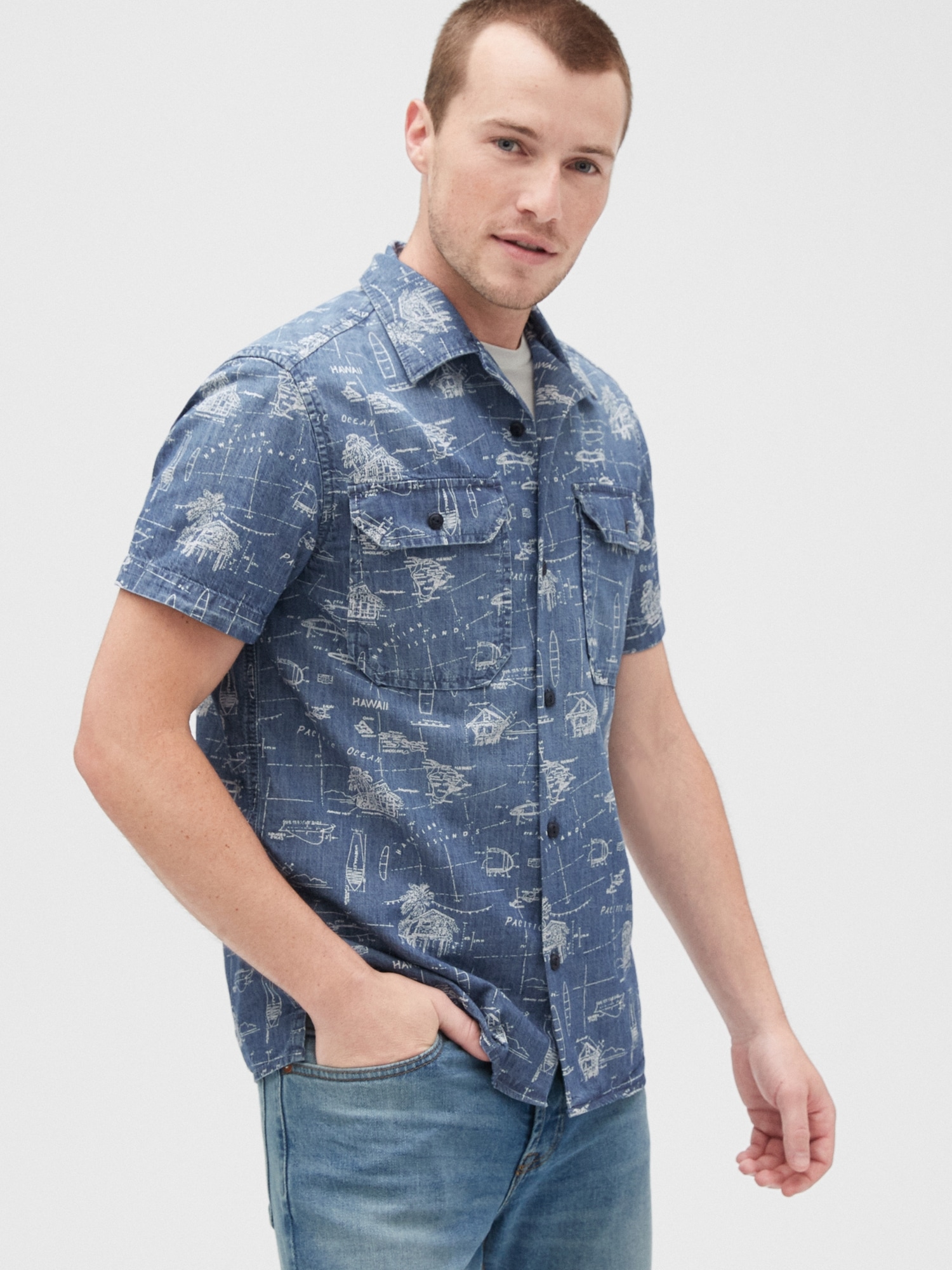 gap denim shirt