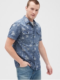 gap denim shirt mens