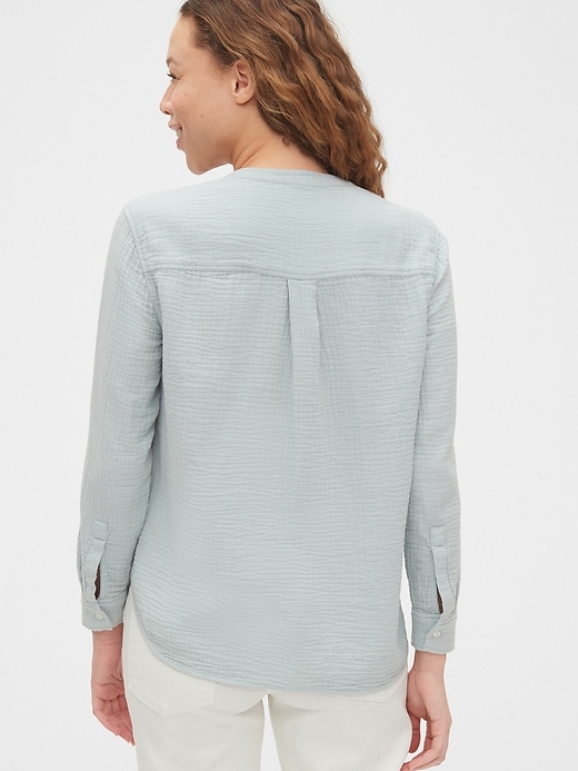 Image number 2 showing, Gauzy Popover Shirt in Cotton