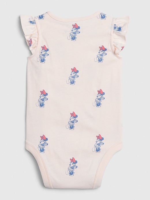 2 of 8 showing, with the color light pink of product babyGap &#124 Disney Minnie Mouse Bodysuit