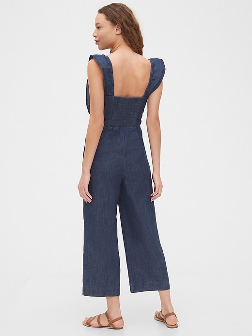 Image number 2 showing, Ruffle Apron Wide-Leg Jumpsuit