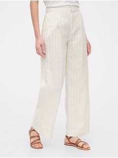khaki linen pants