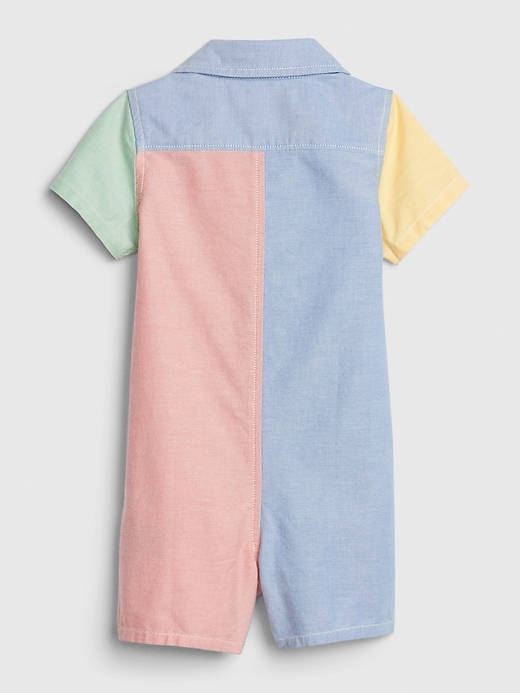 Image number 2 showing, Baby Gap Colorblock Brannan Bear One-Piece