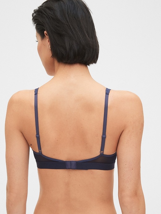 2 of 8 showing, with the color military blue of product Breathe Mesh-Insert Bralette
