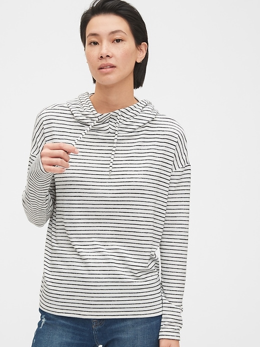 1 of 8 showing, with the color black & white stripe of product Softspun Hoodie