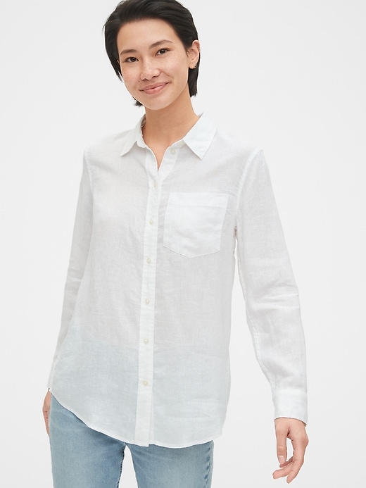 Image number 1 showing, Boyfriend Shirt in Linen