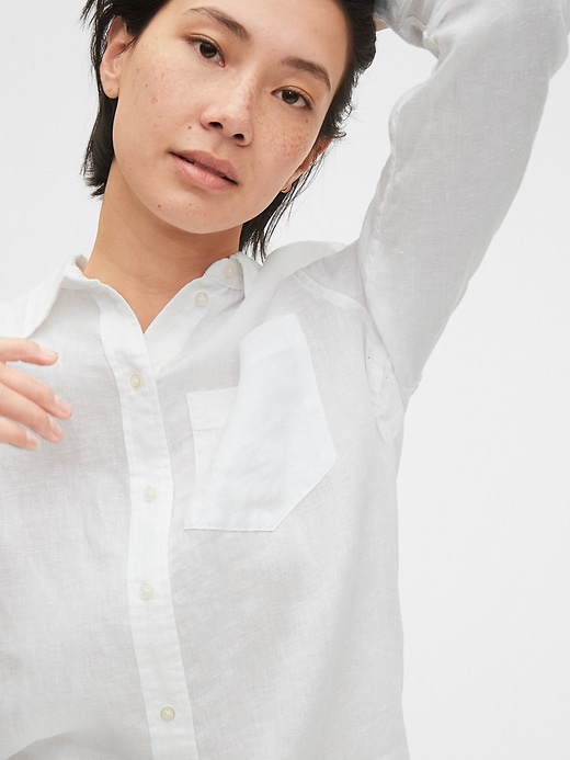 Image number 5 showing, Boyfriend Shirt in Linen