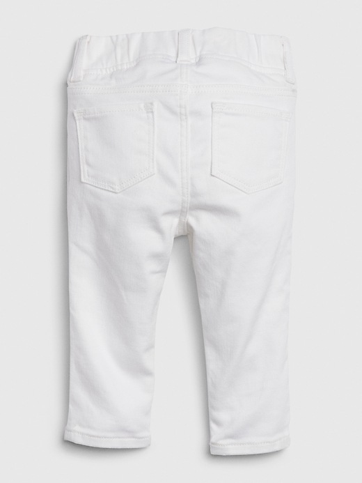 2 of 8 showing, with the color white of product Baby Pull-On Jeggings in Stain Resistant