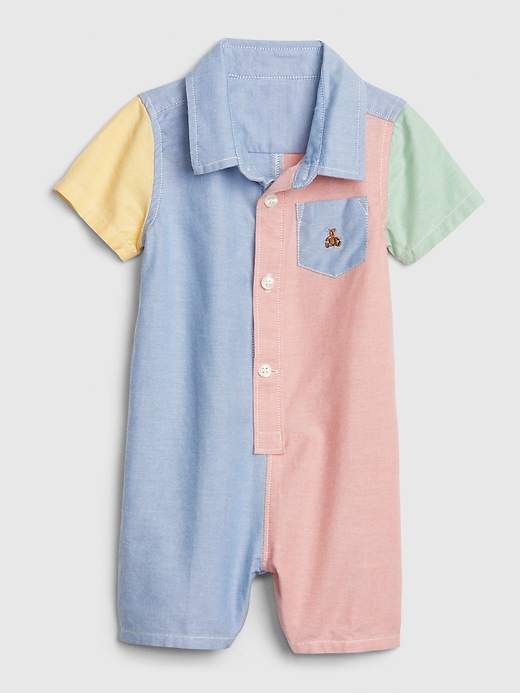 Image number 1 showing, Baby Gap Colorblock Brannan Bear One-Piece