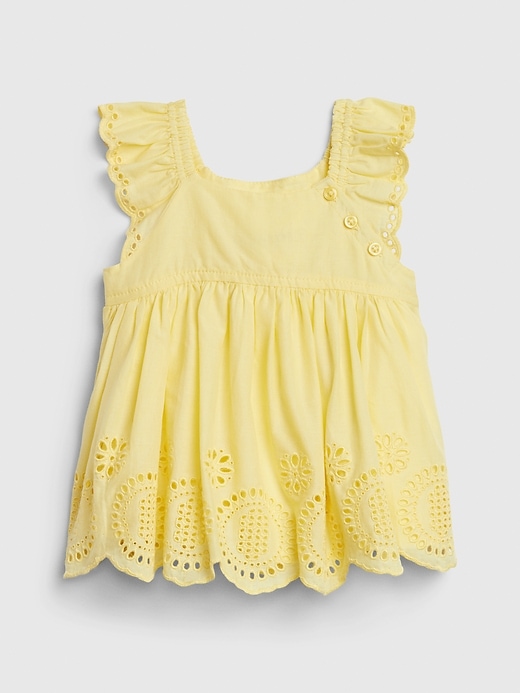 View large product image 1 of 1. Baby Eyelet Flutter Top